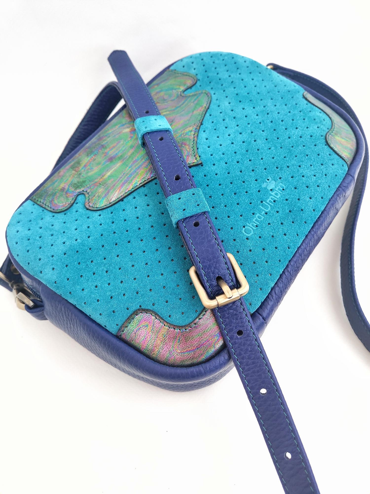 Сумка БУРСА ультрамарин + лазурный + бензин