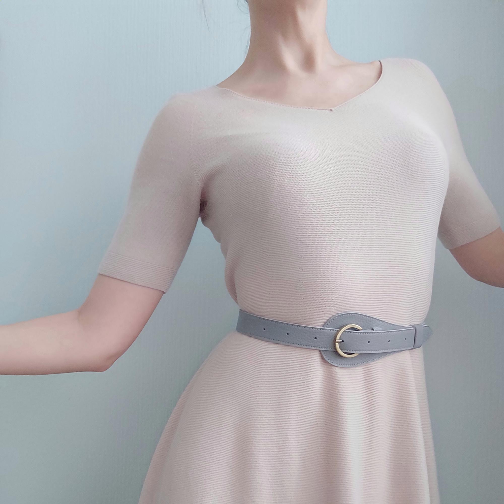 Ремень КОРНЕЛИУС серый жемчуг