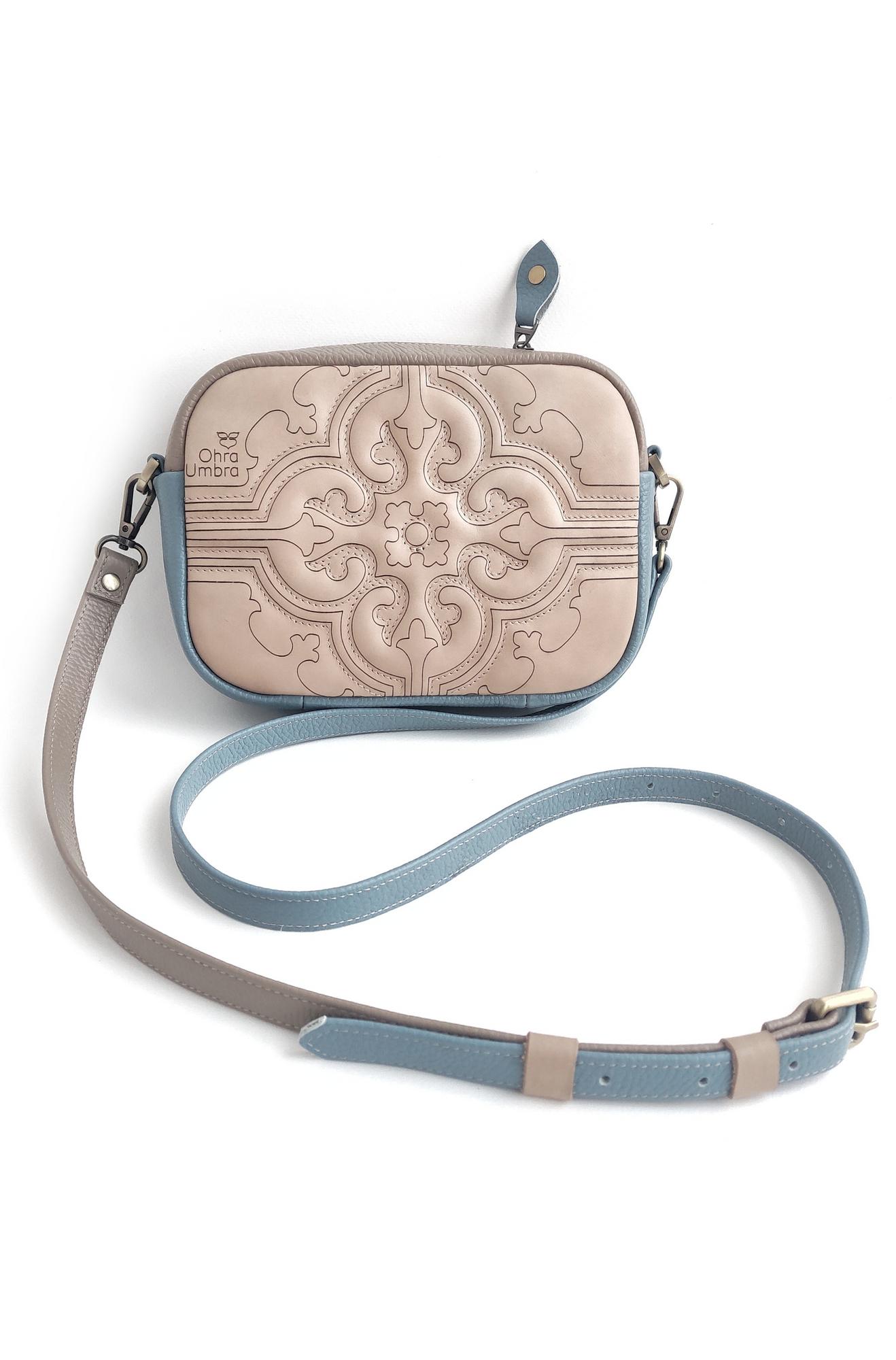 Сумка СЕВИЛЬЯ Тесто + Небесный + Лён