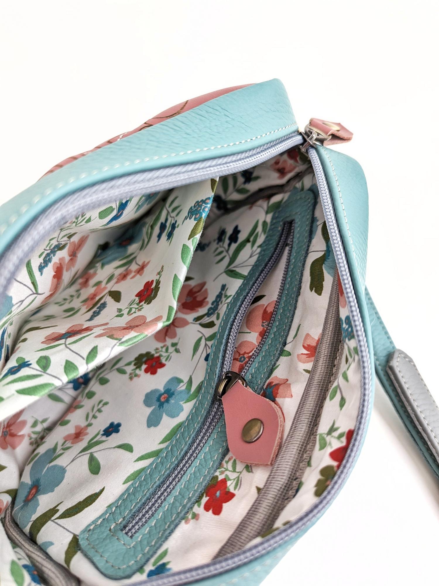 Сумка СЕВИЛЬЯ пыльная роза + серый жемчуг + пыльная мята