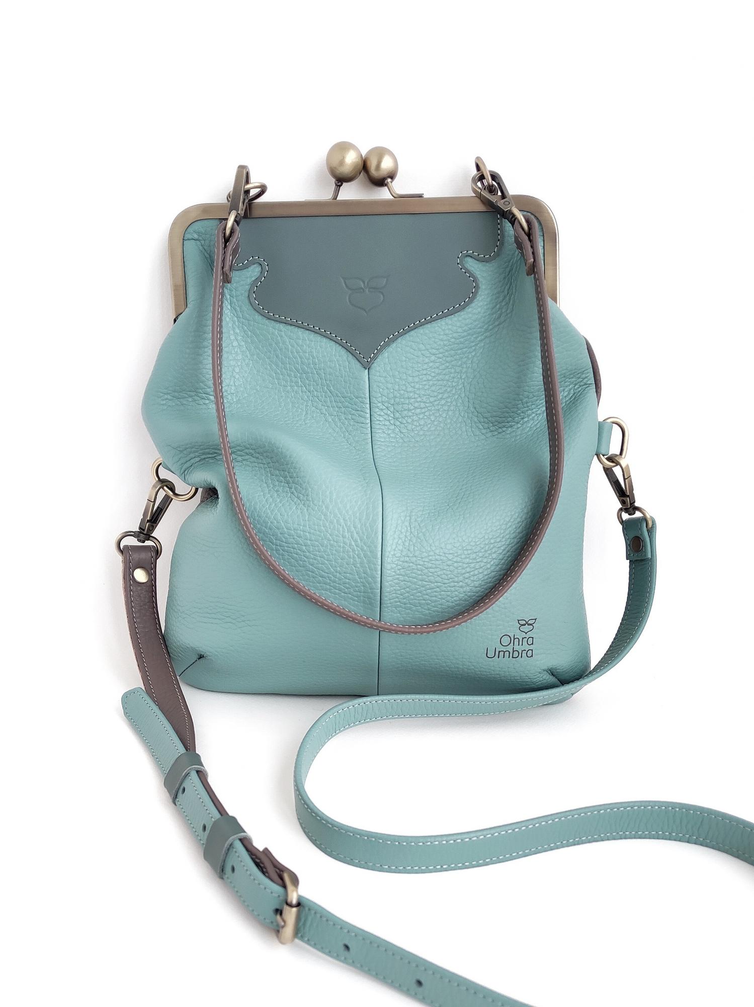 Сумка ДИЖОН пыльная мята + капучино + полынь