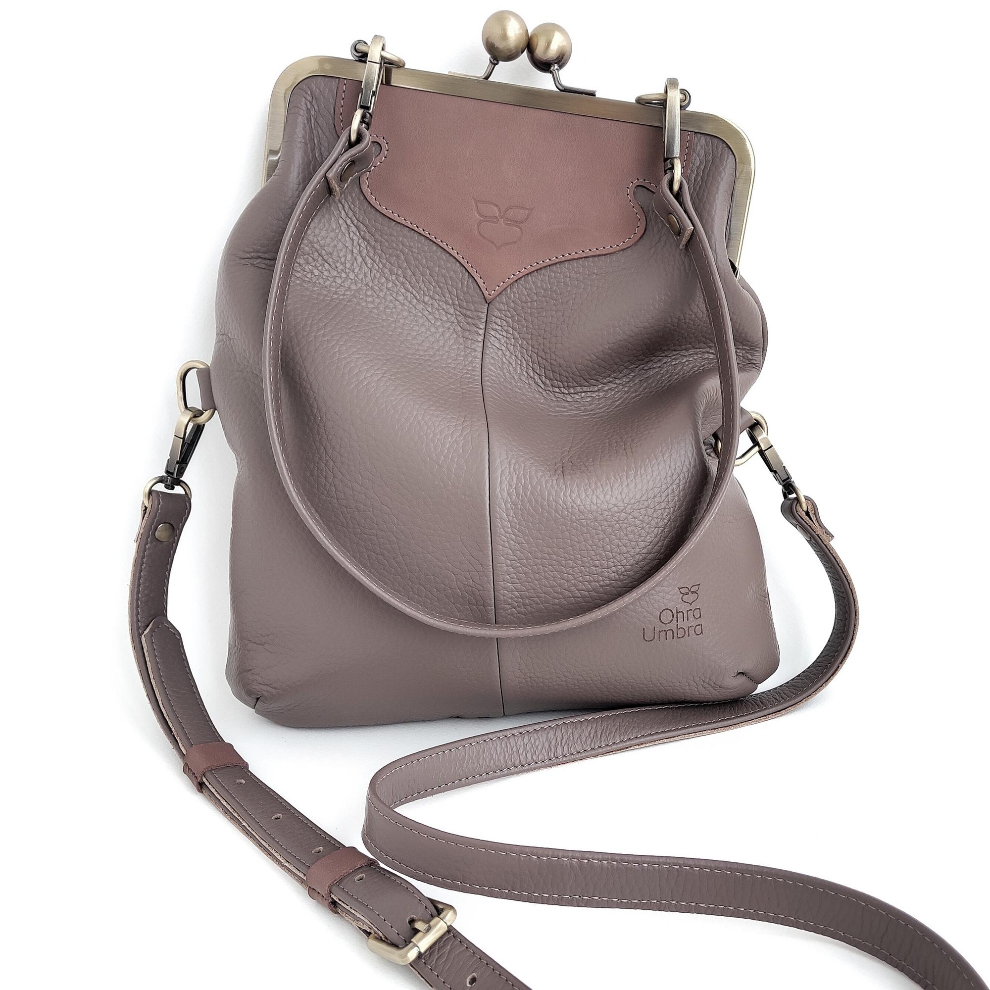 Сумка ДИЖОН капучино + каштан