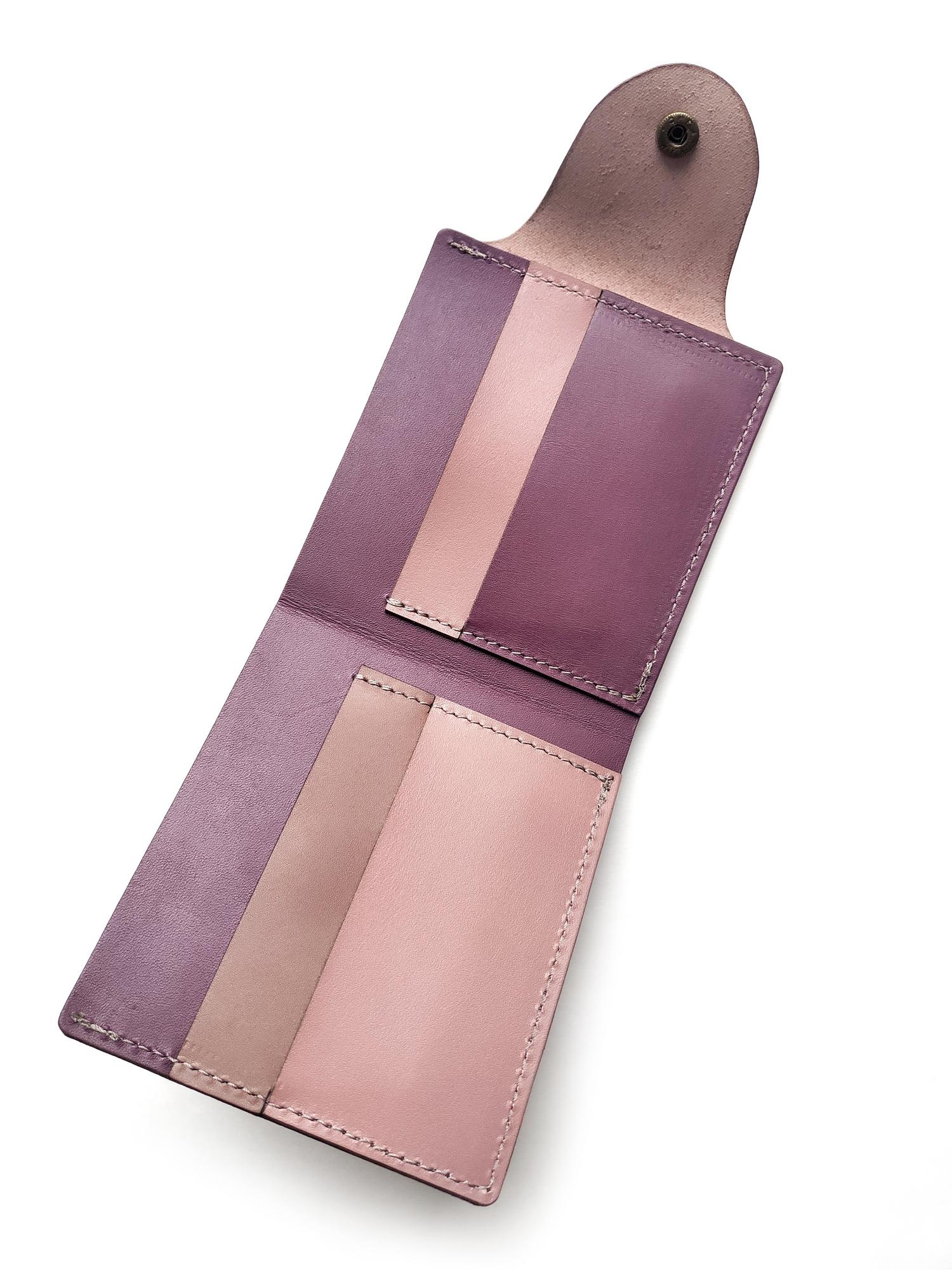 Портмоне ТАРТУ пыльная роза + сирень + розовый каштан