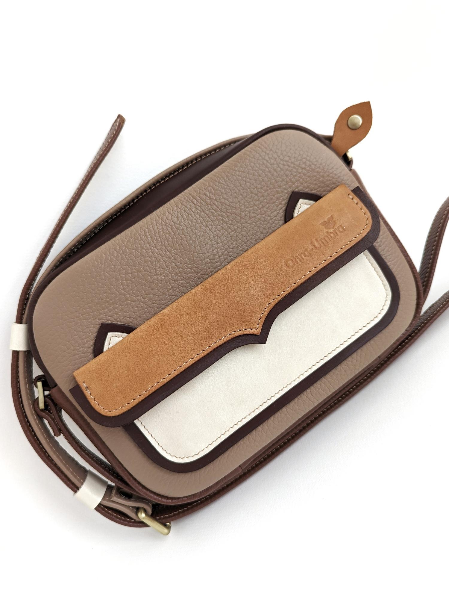 Сумка КИОТО мокрый песок + молочный + карамель + шоколад + орех