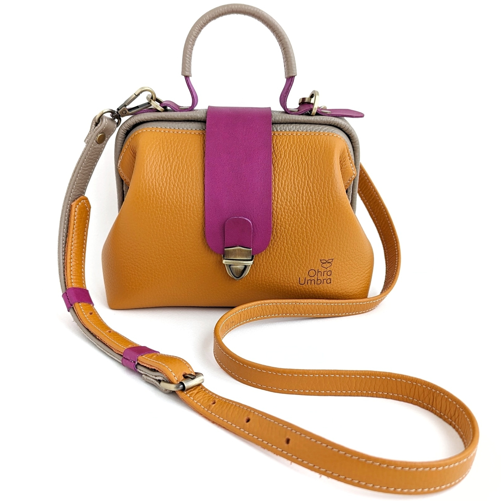 Саквояж ЛИМОЖ тыква + лён + фиалка