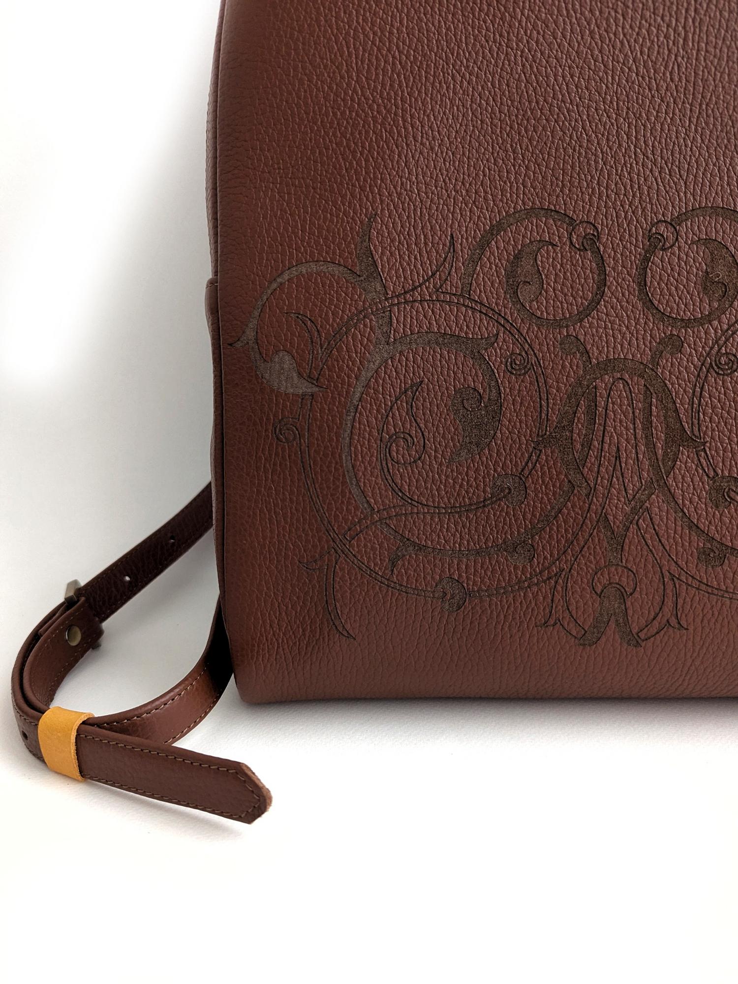 Рюкзак СТОКГОЛЬМ лесной орех + охра (с дополнением на заказ: узор)