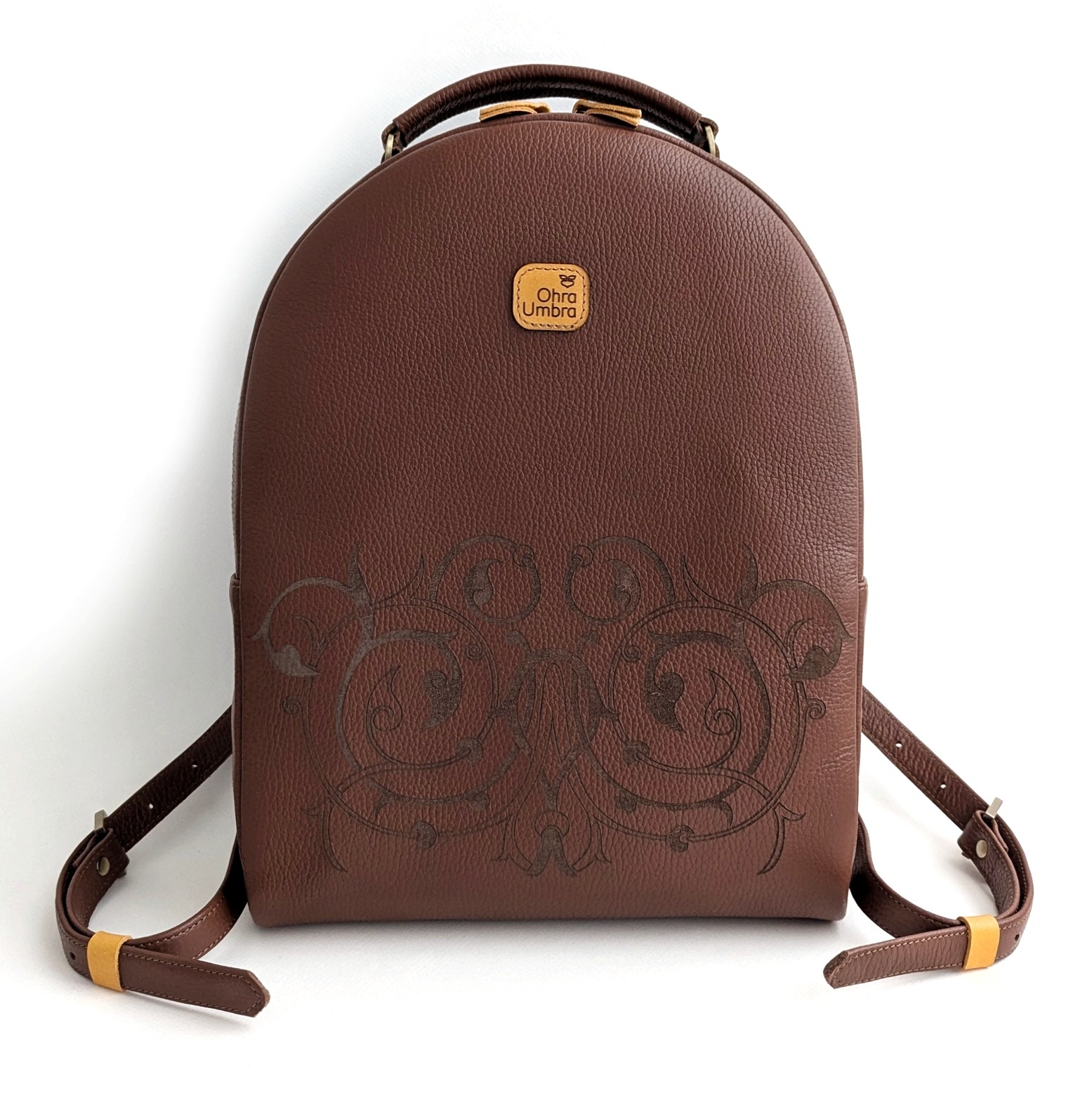 Рюкзак СТОКГОЛЬМ лесной орех + охра (с дополнением на заказ: узор)