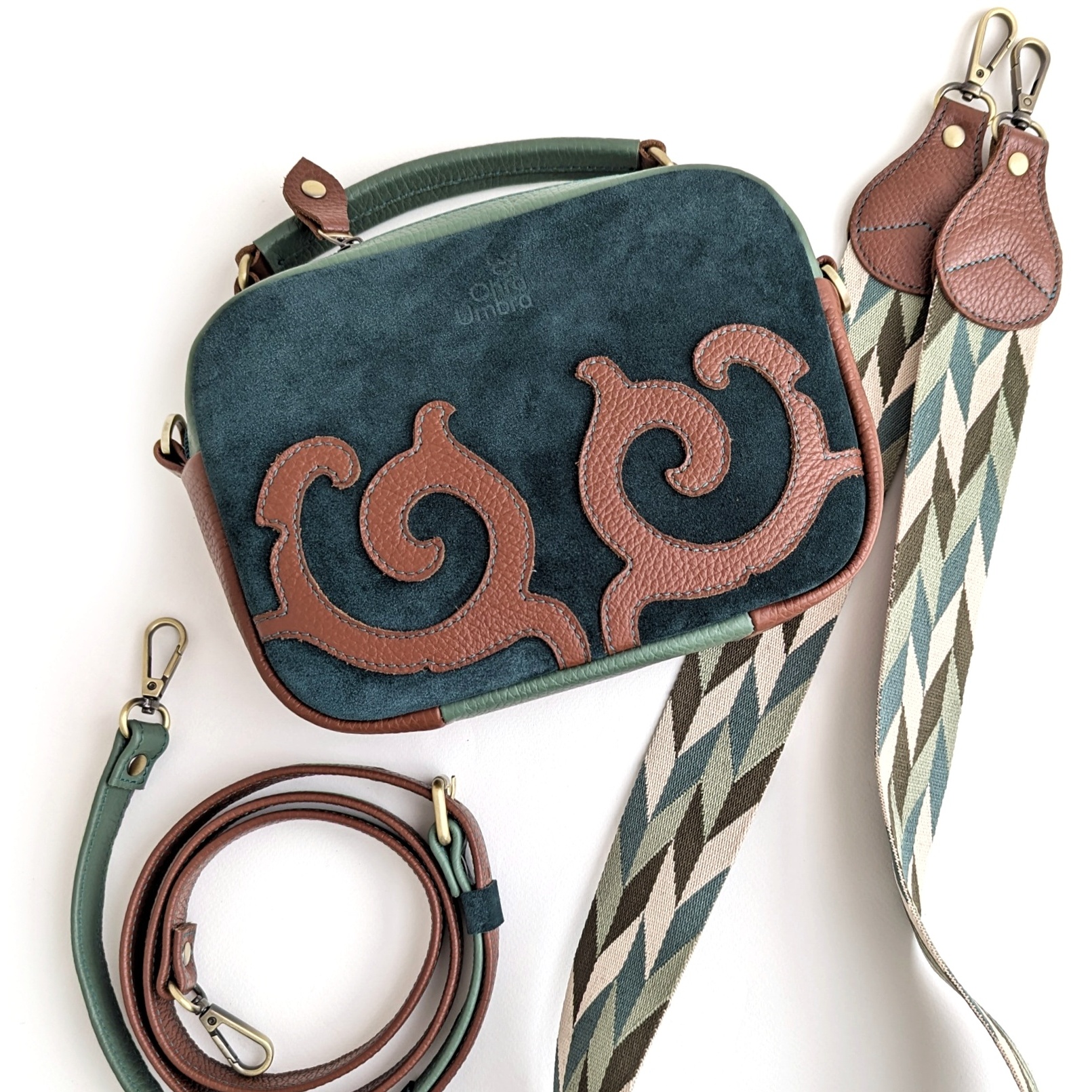 Сумка ДЕЛИ Еловый + Лесной орех + Нефрит