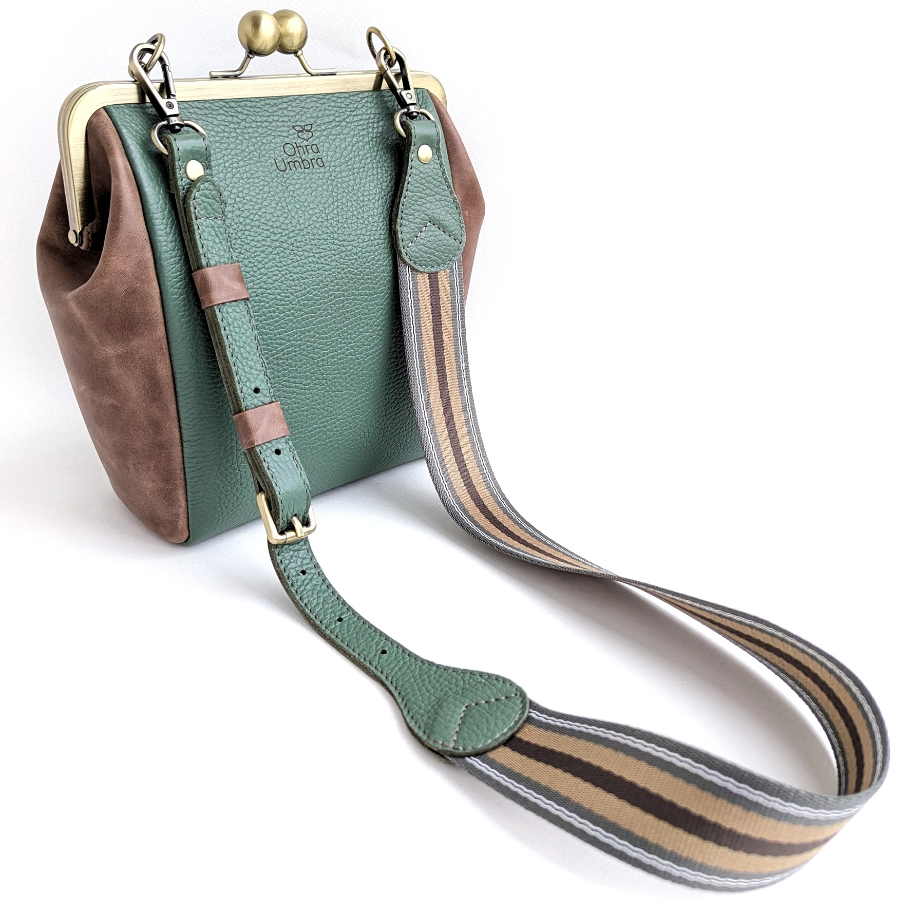 Сумка РОШЕ нефрит + табак