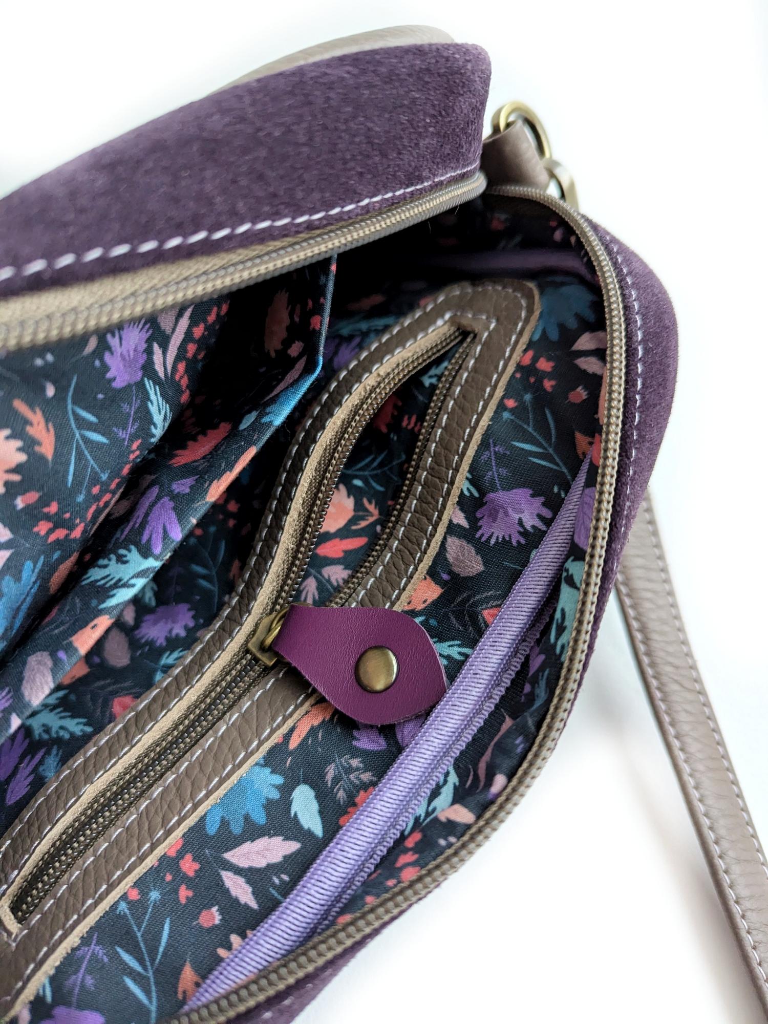 Сумка ФЛОРЕНЦИЯ сирень + инжир + капучино