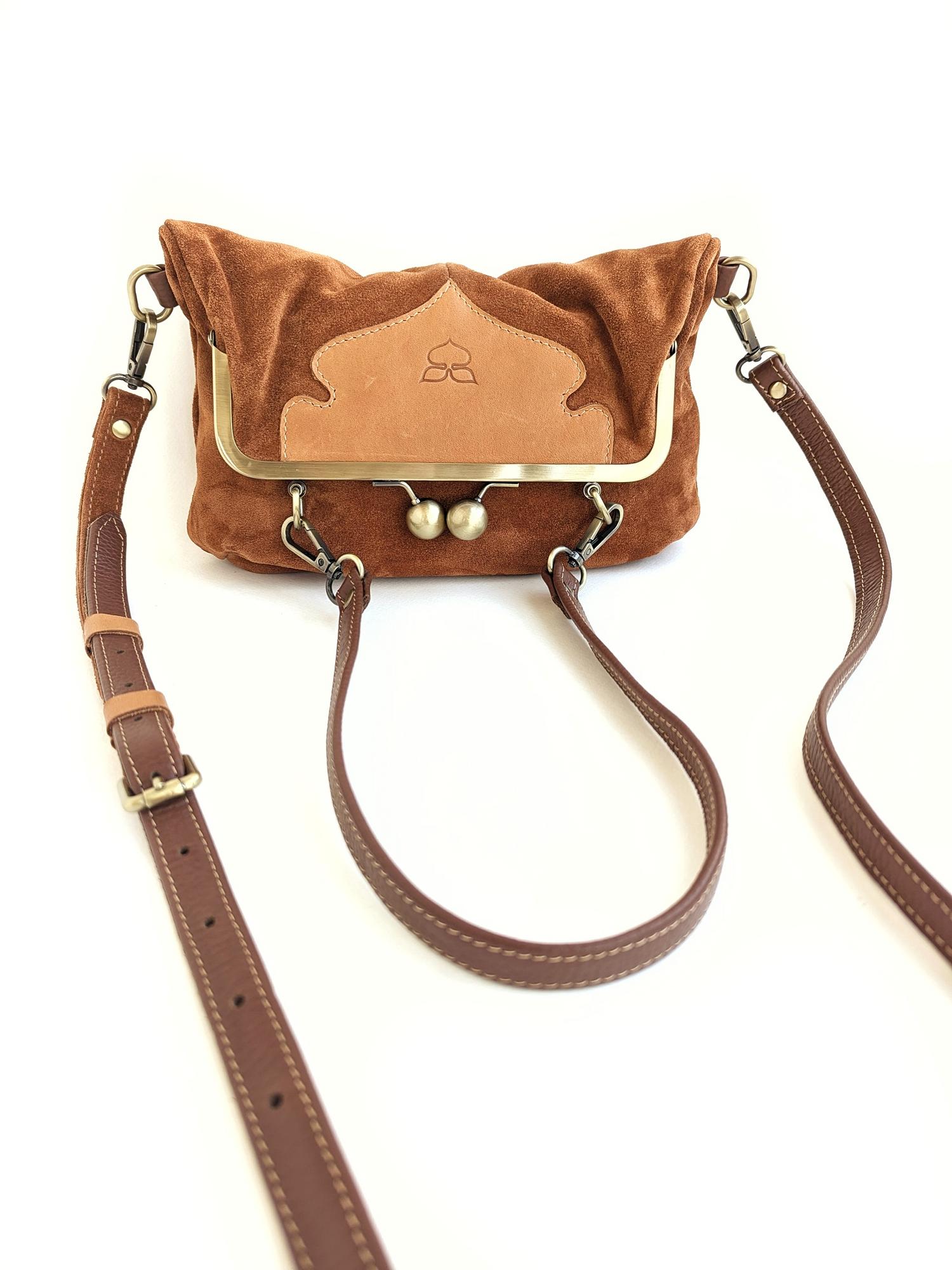Сумка ДИЖОН медь + карамель (замша)