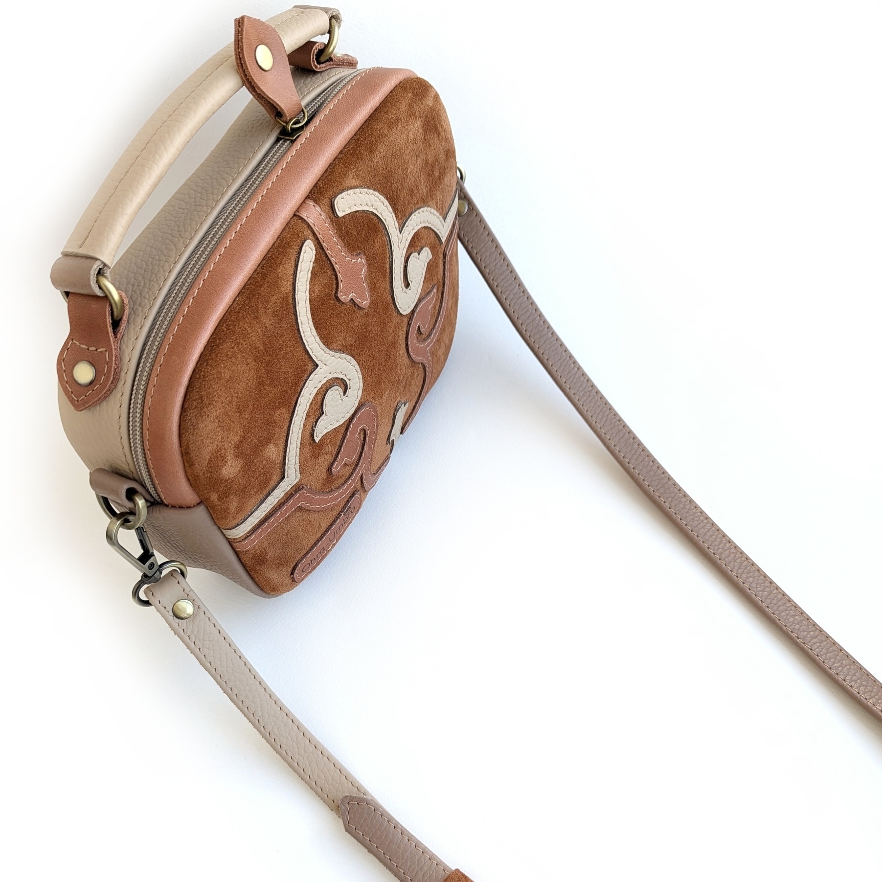 Сумка ТОСКАНА медь + терракота + тофу + песок