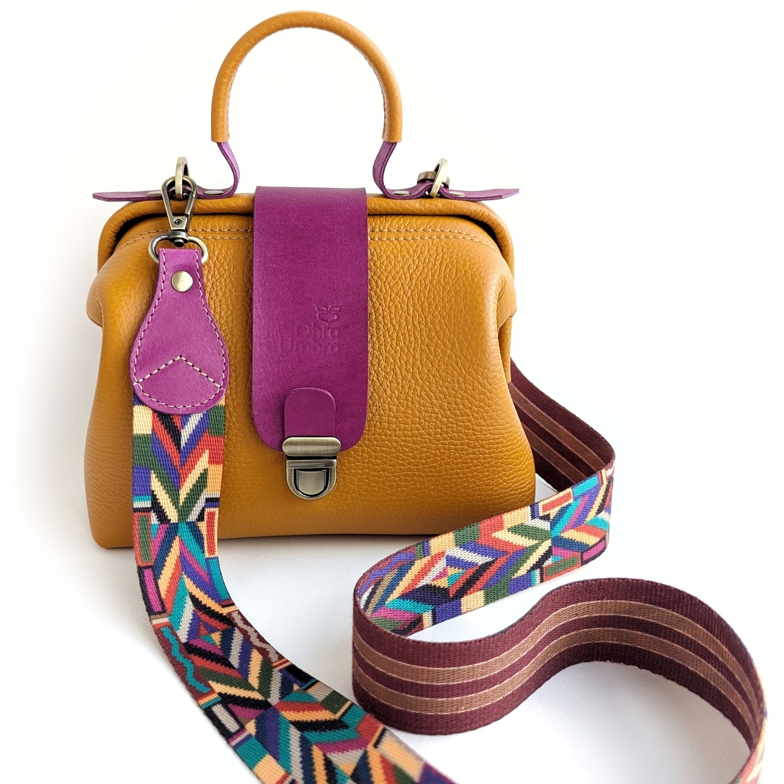 Саквояж ЛИМОЖ тыква + фиалка