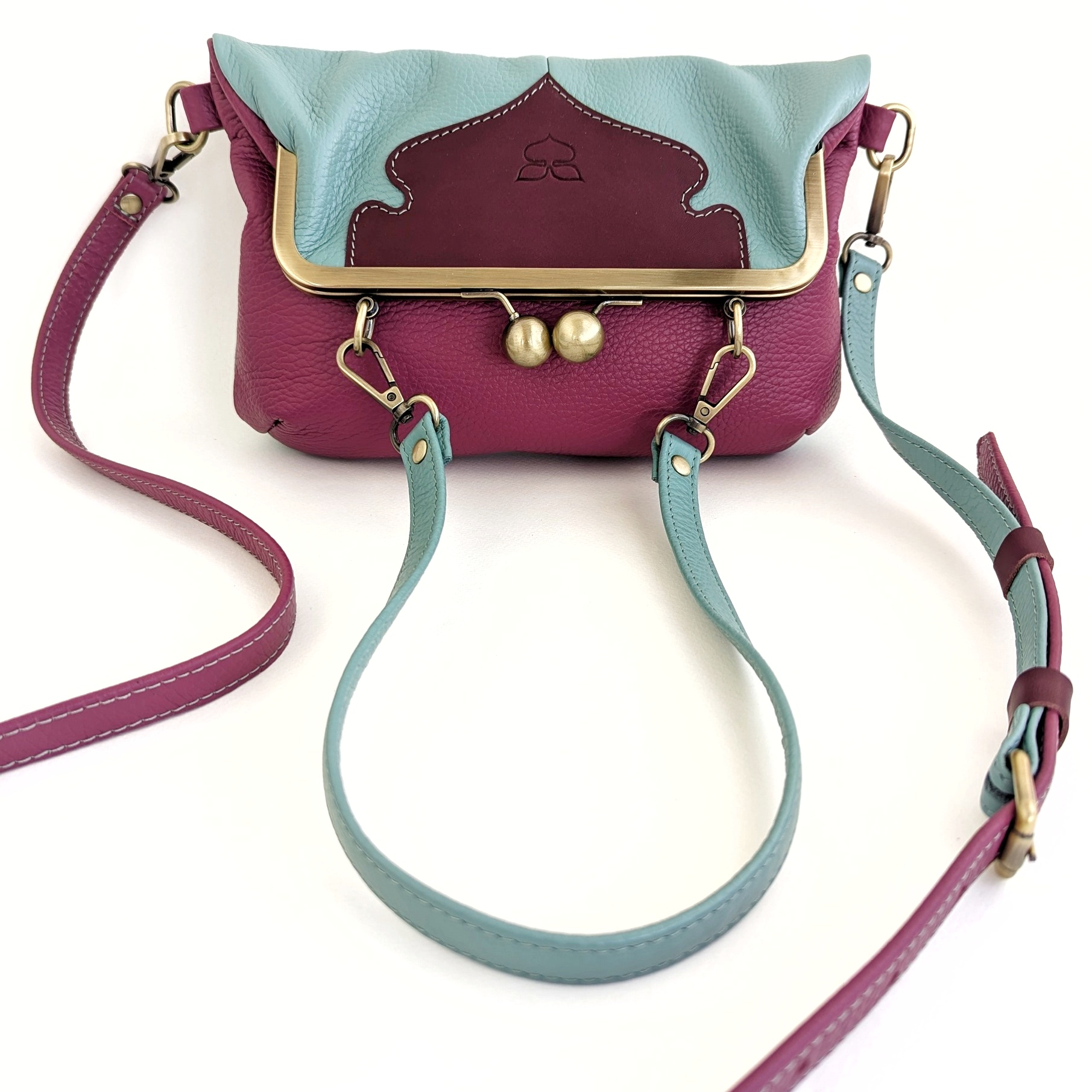 Сумка ДИЖОН мята + малина + вишня