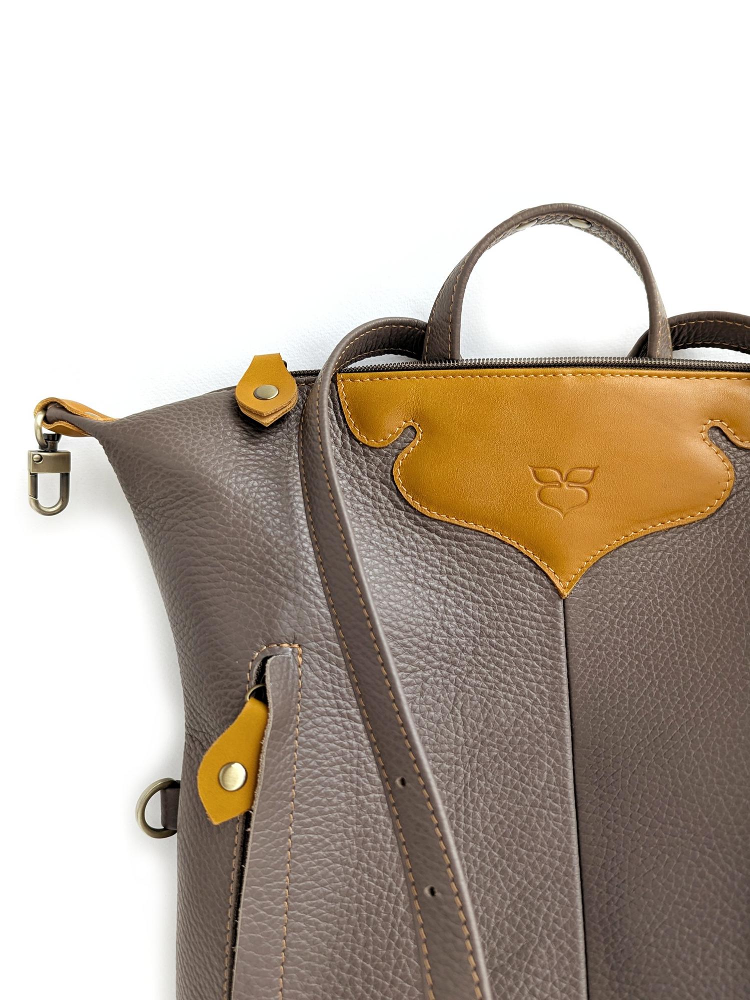 Рюкзак ТУЛОН капучино + охра