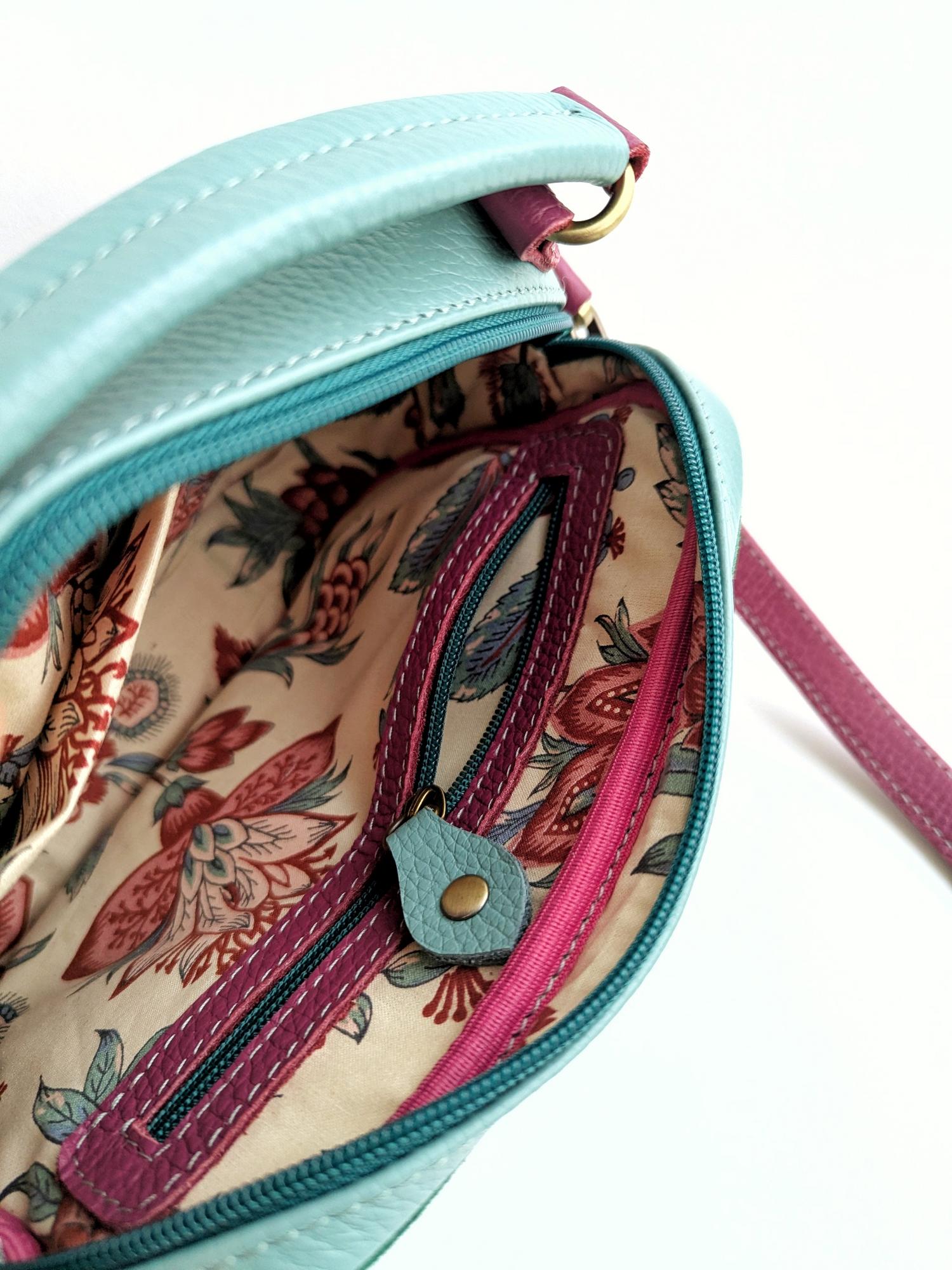 Сумка ДЕЛИ Пыльная мята + Трава + Малина