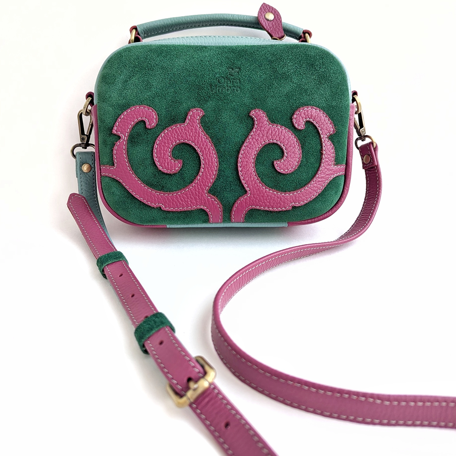 Сумка ДЕЛИ Пыльная мята + Трава + Малина