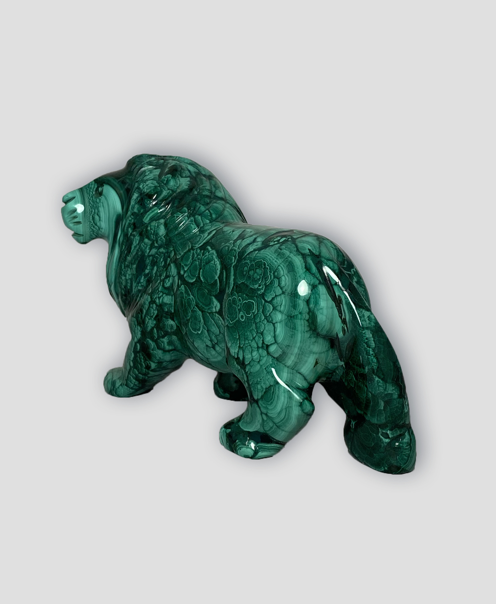 Скульптура "Лев" (малахит)