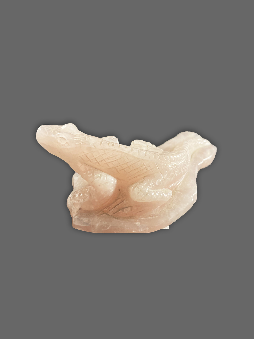 Скульптура "Варан" (розовый кварц)