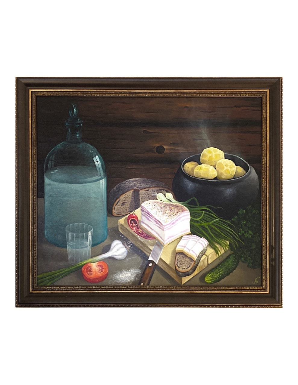 Картина "Народные продукты на даче"
