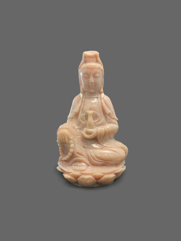 Скульптура "ГуаньИнь" (опал розовый)