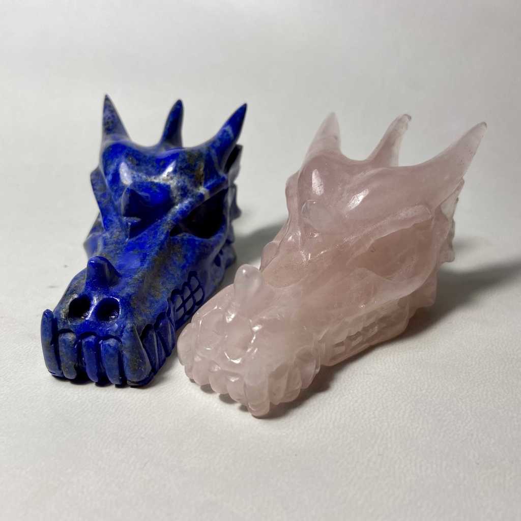 "Череп дракона" (розовый кварц)