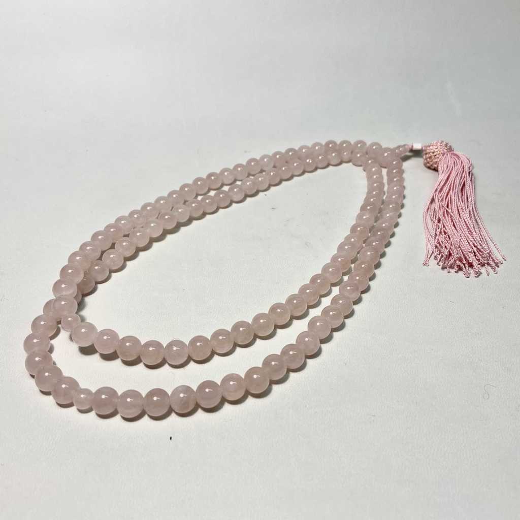 Чётки (розовый кварц) длинные