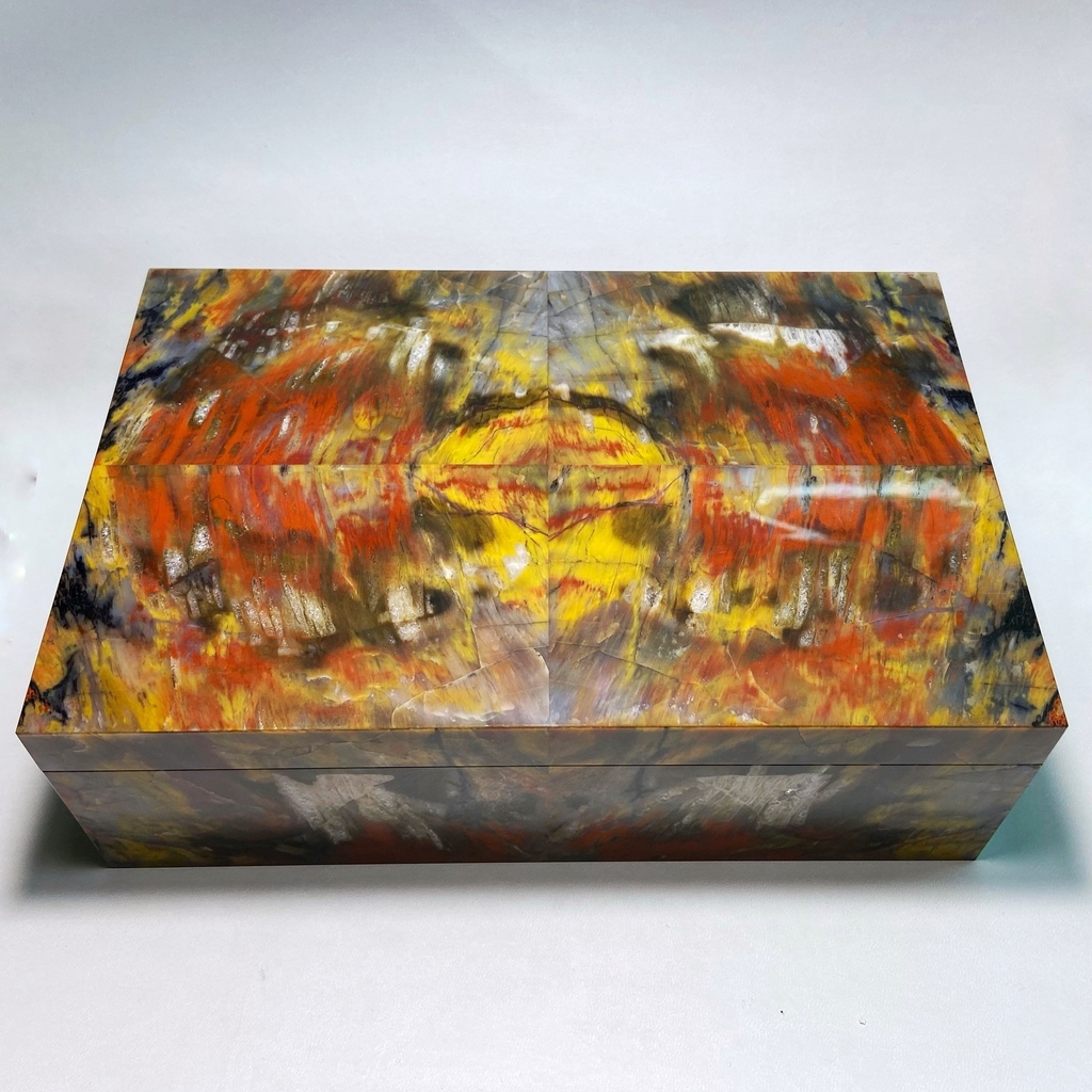 Шкатулка-хьюмидор (окаменелое дерево)