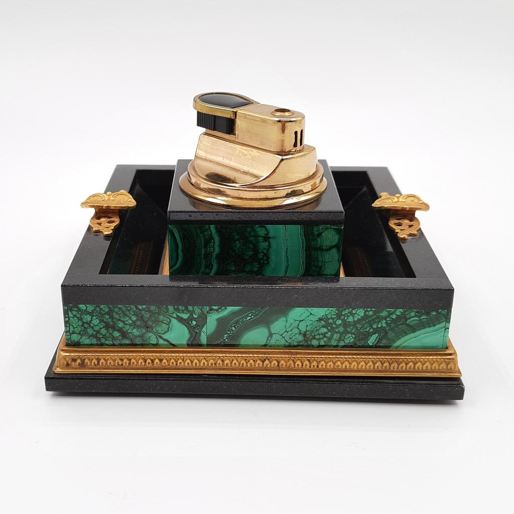 Курительный набор, малахит, бронза