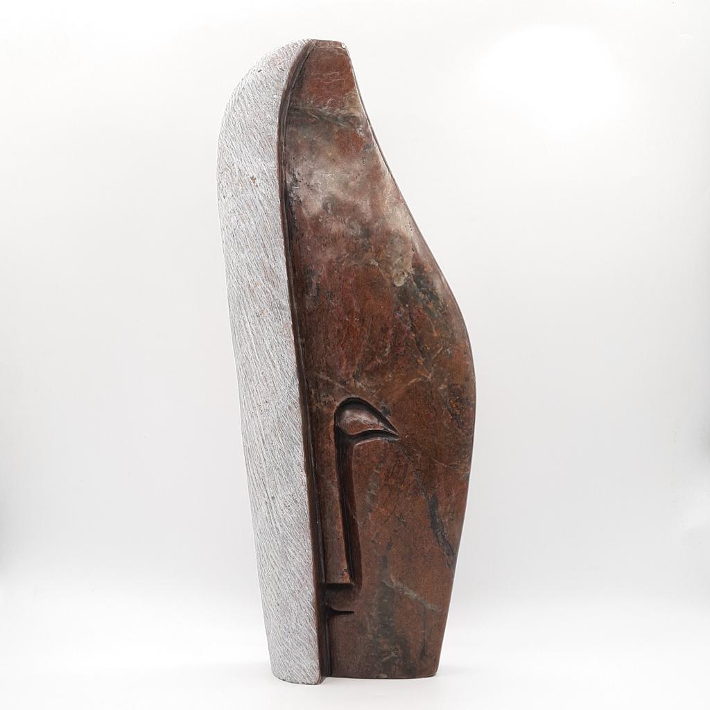 Скульптура "Лист у лица", серпентин, Зимбабве