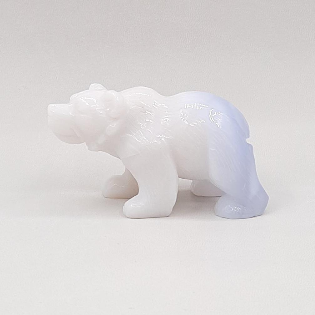 "Медведь", халцедон голубой, Турция