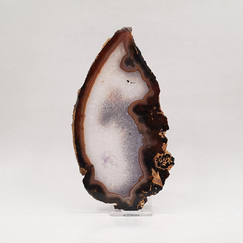 Пластина, агат с аметистом, Бразилия