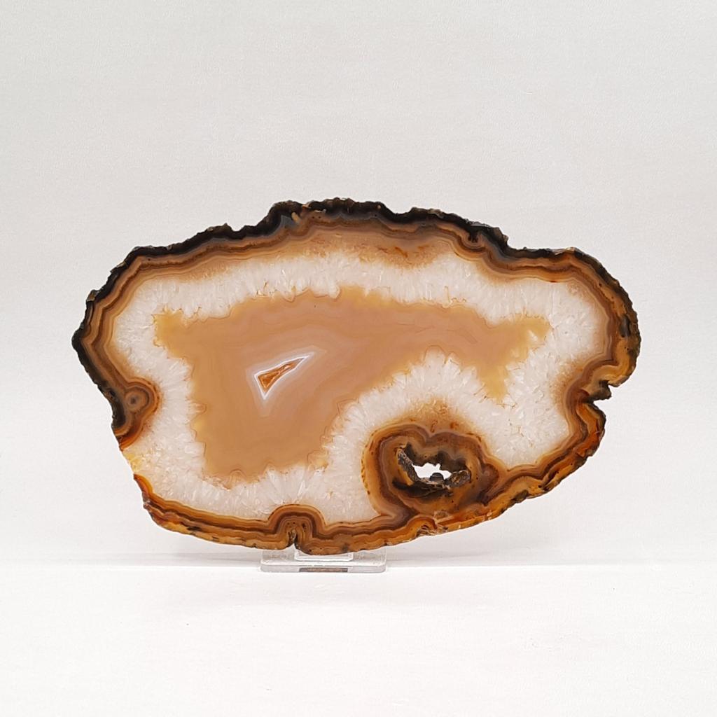 Пластина, агат с аметистом, Бразилия