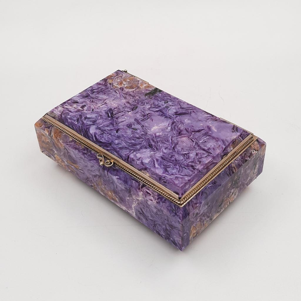 Шкатулка с филигрань, чароит экстра