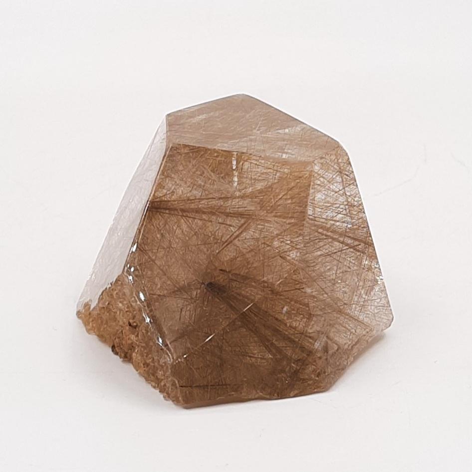 Кристалл, кварц с рутилом, полированный