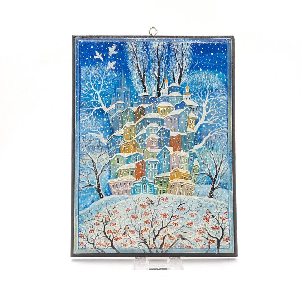 Картина "Город и птицы"