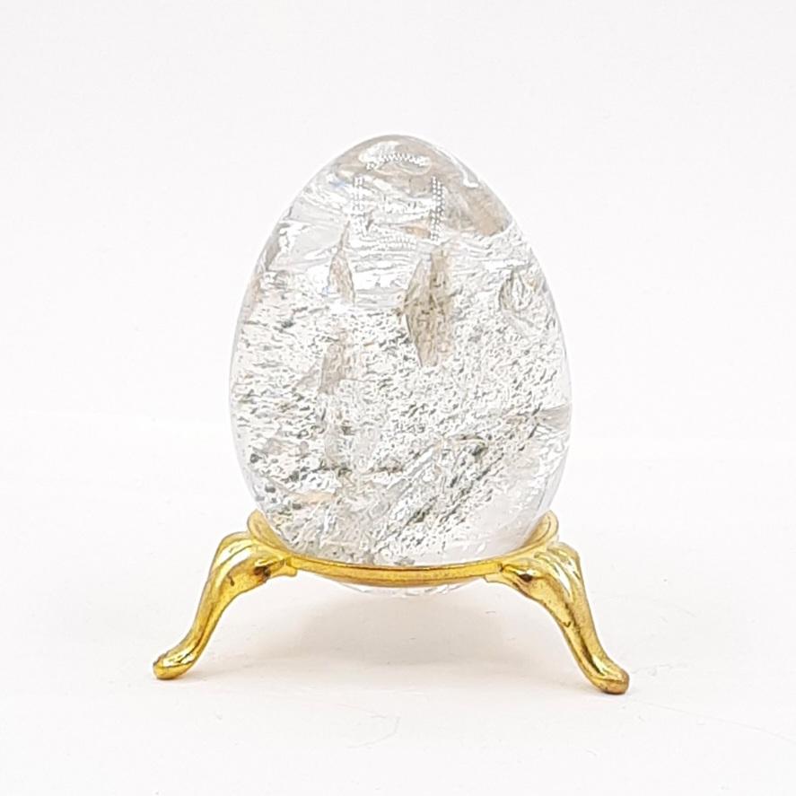 *Яйцо, горный хрусталь с хлоритом, Россия, Урал