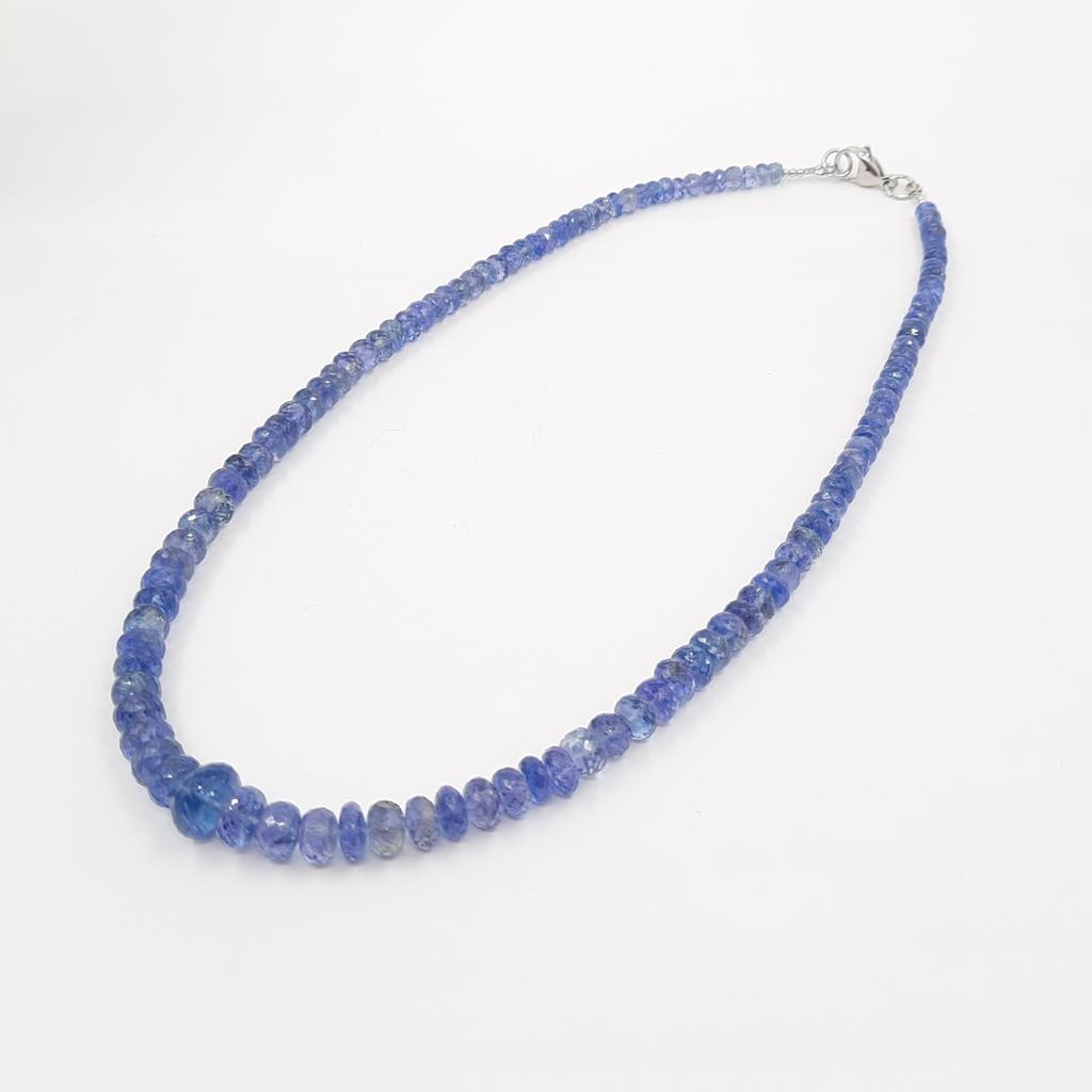 Бусы, танзанит, огранка, Танзания