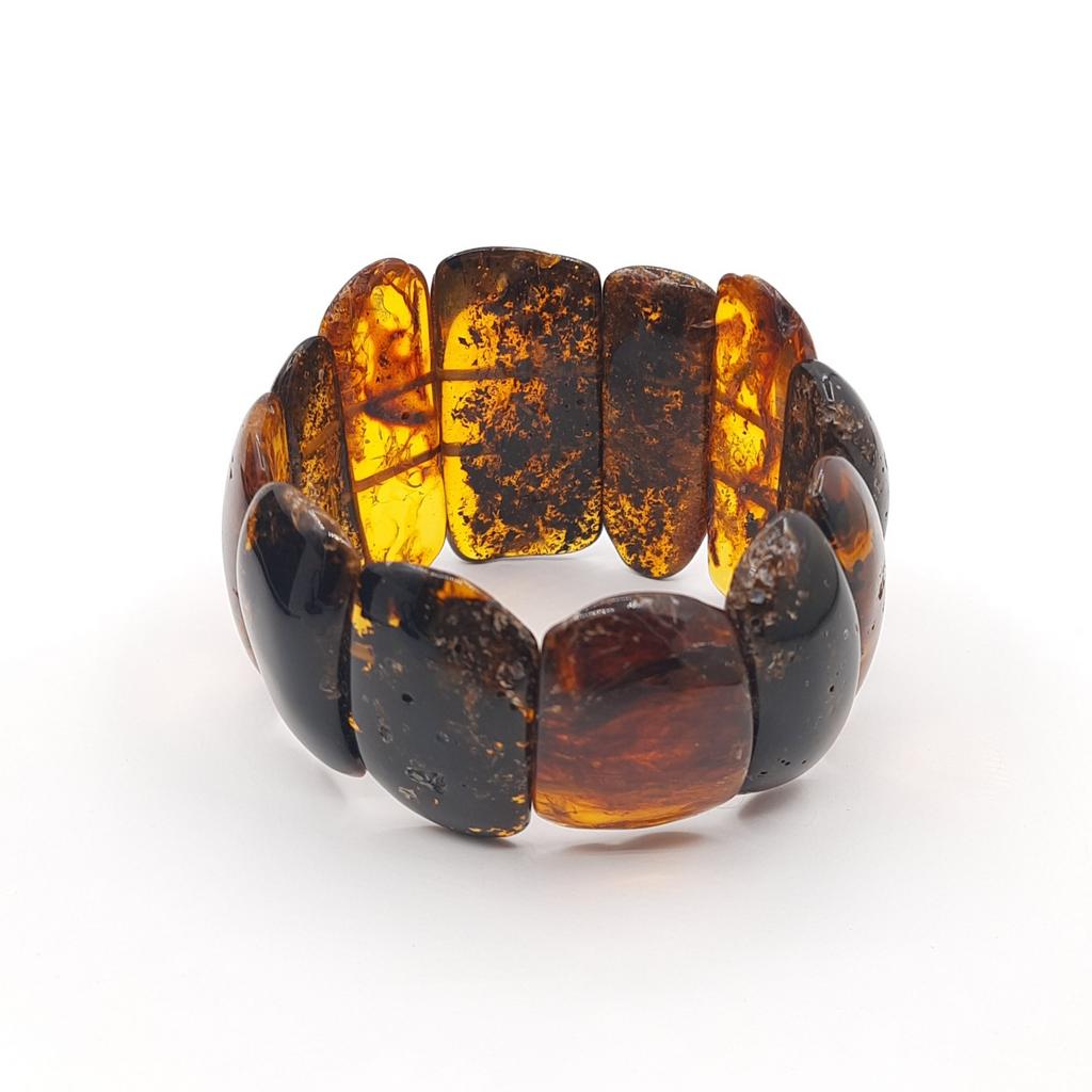 Браслет, янтарь болотный