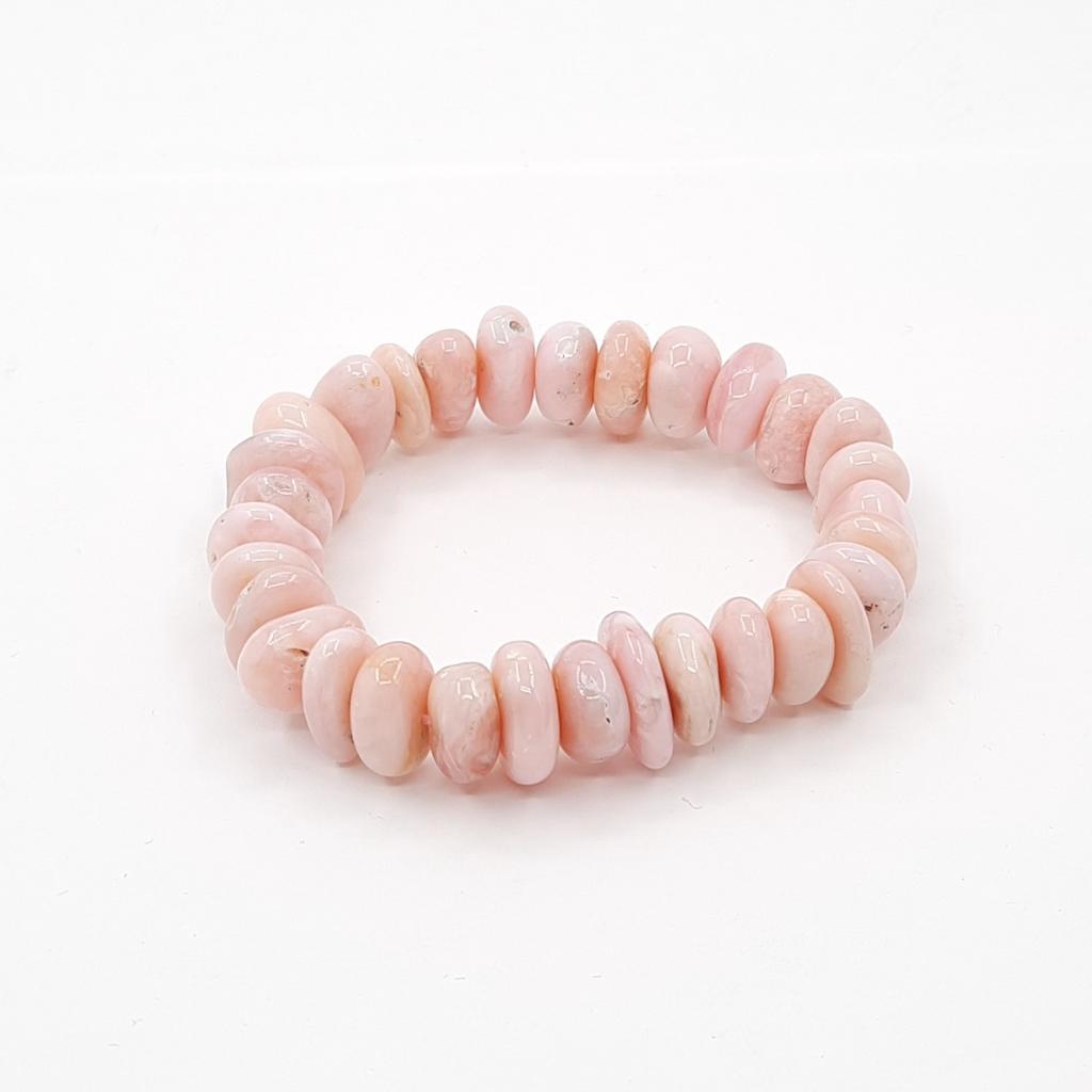Браслет, опал розовый