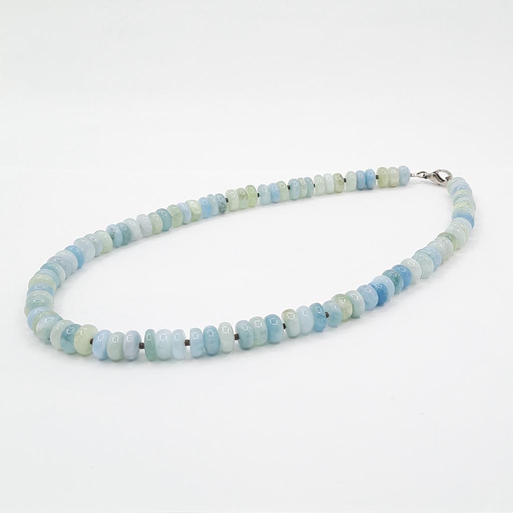 Бусы, аквамарин