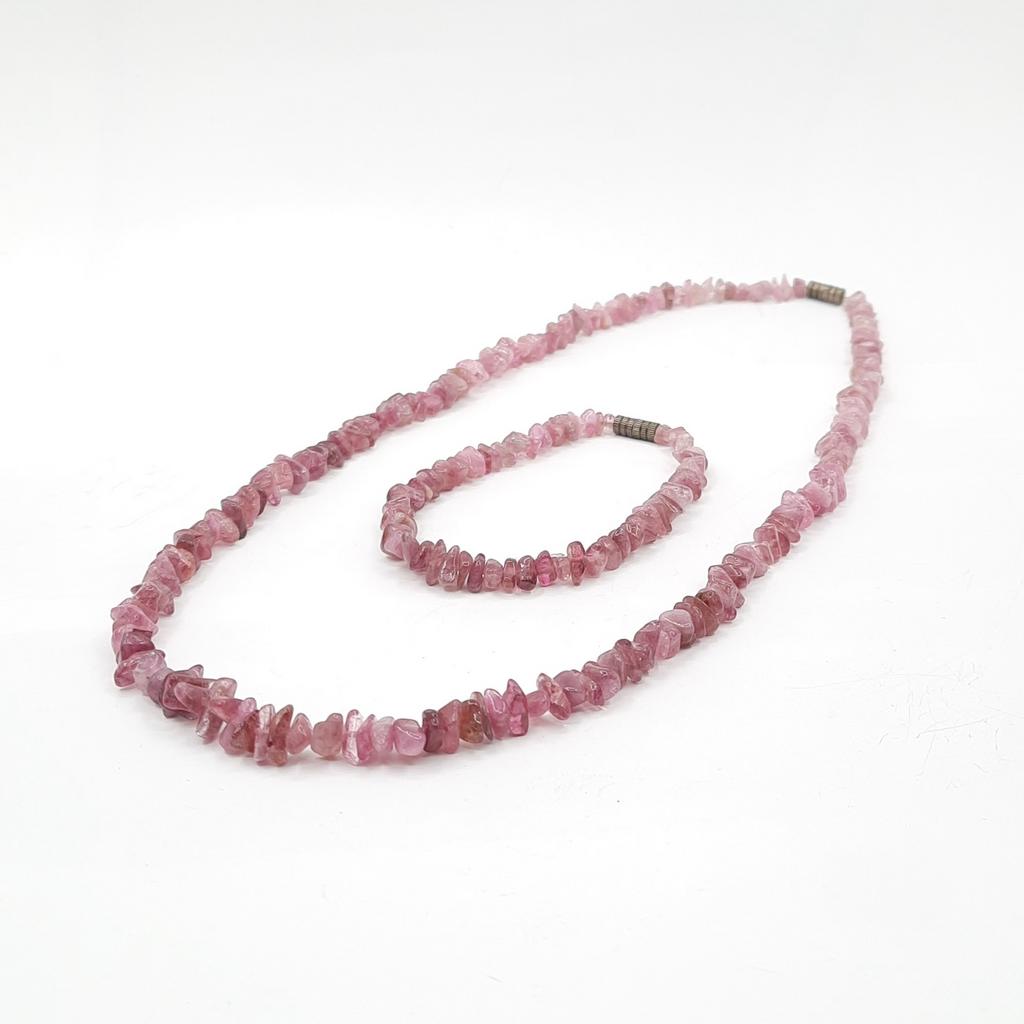 Бусы + браслет, турмалин