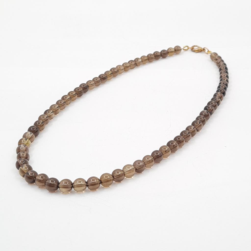 Бусы, дымчатый кварц