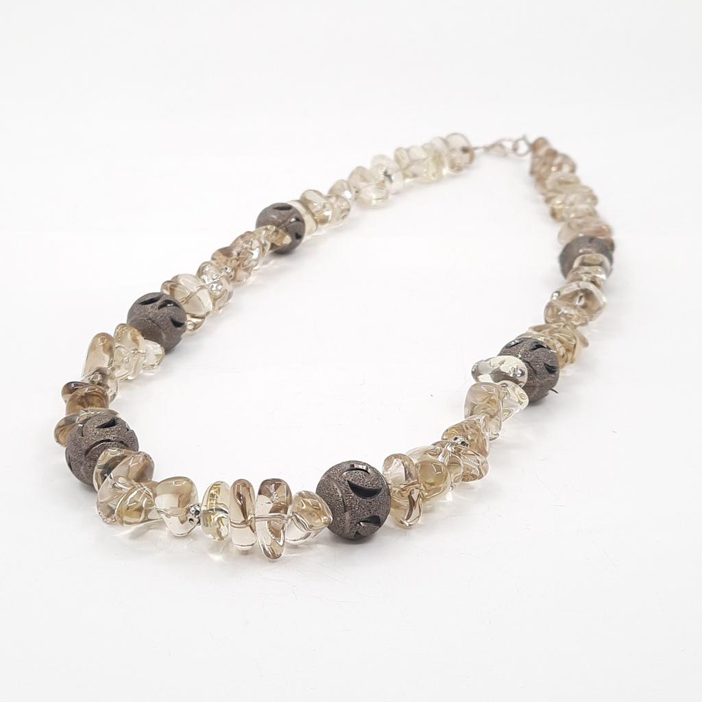 Бусы, дымчатый кварц