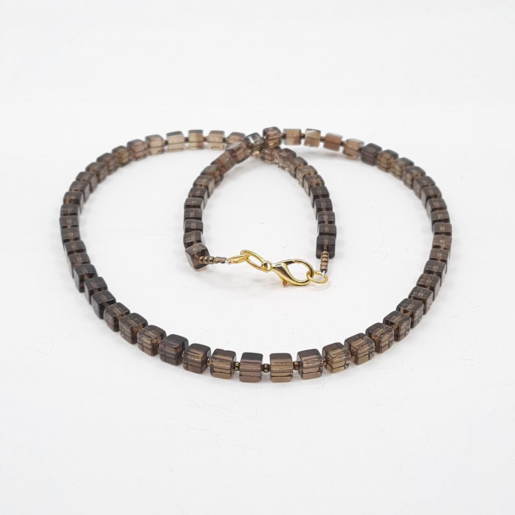 Бусы, дымчатый кварц