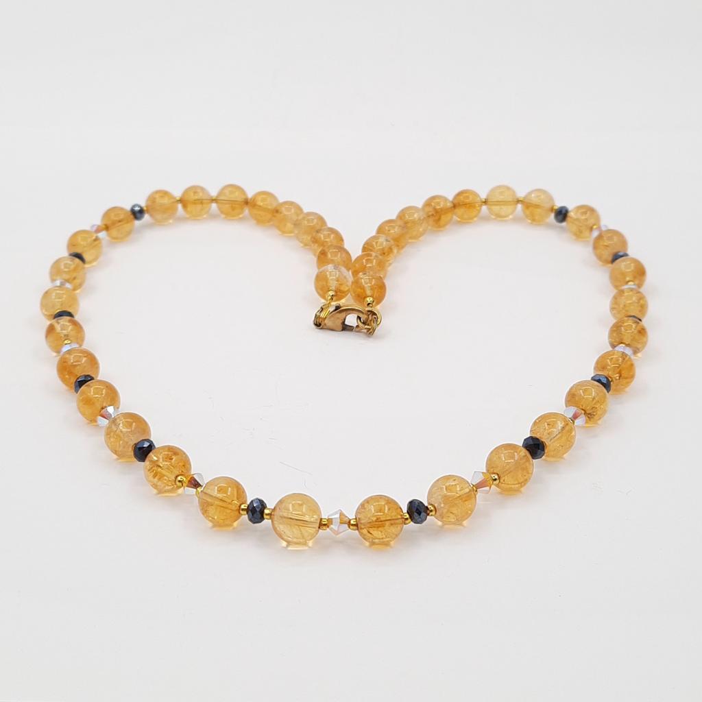 Бусы, цитрин