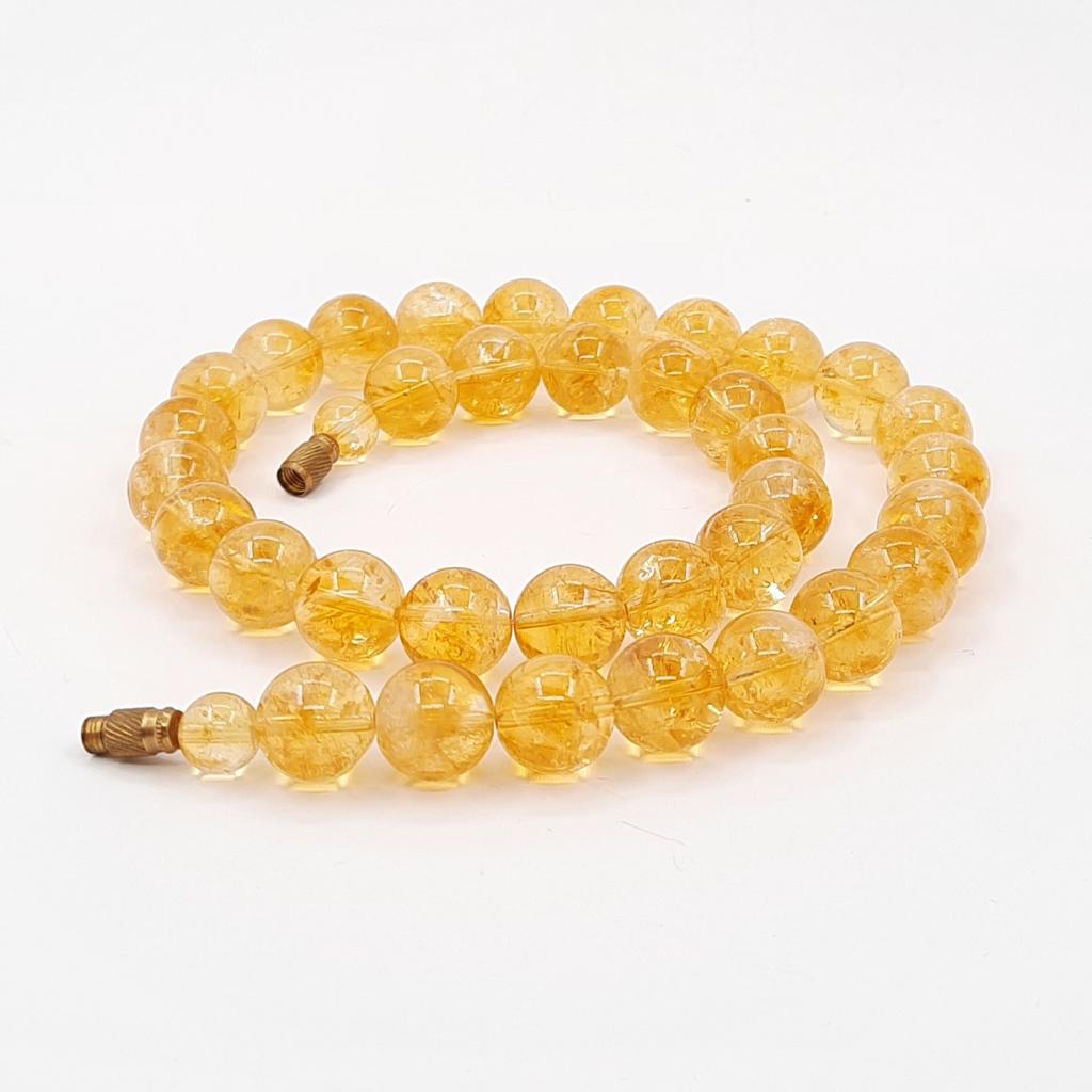 Бусы, цитрин