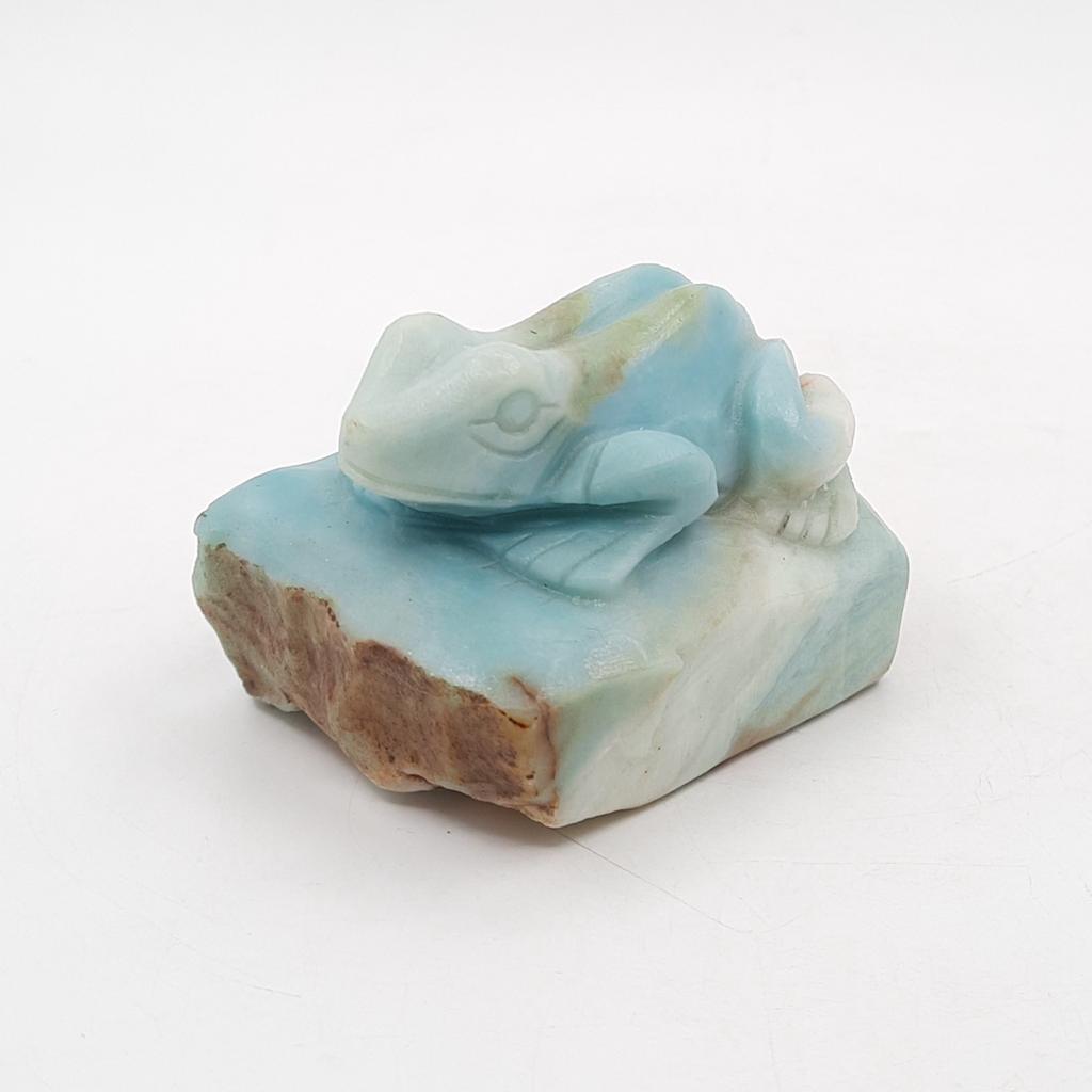 Скульптура "Лягушка", амазонит