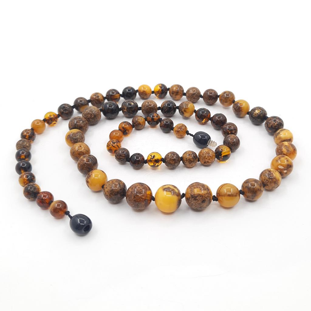 Бусы, янтарь