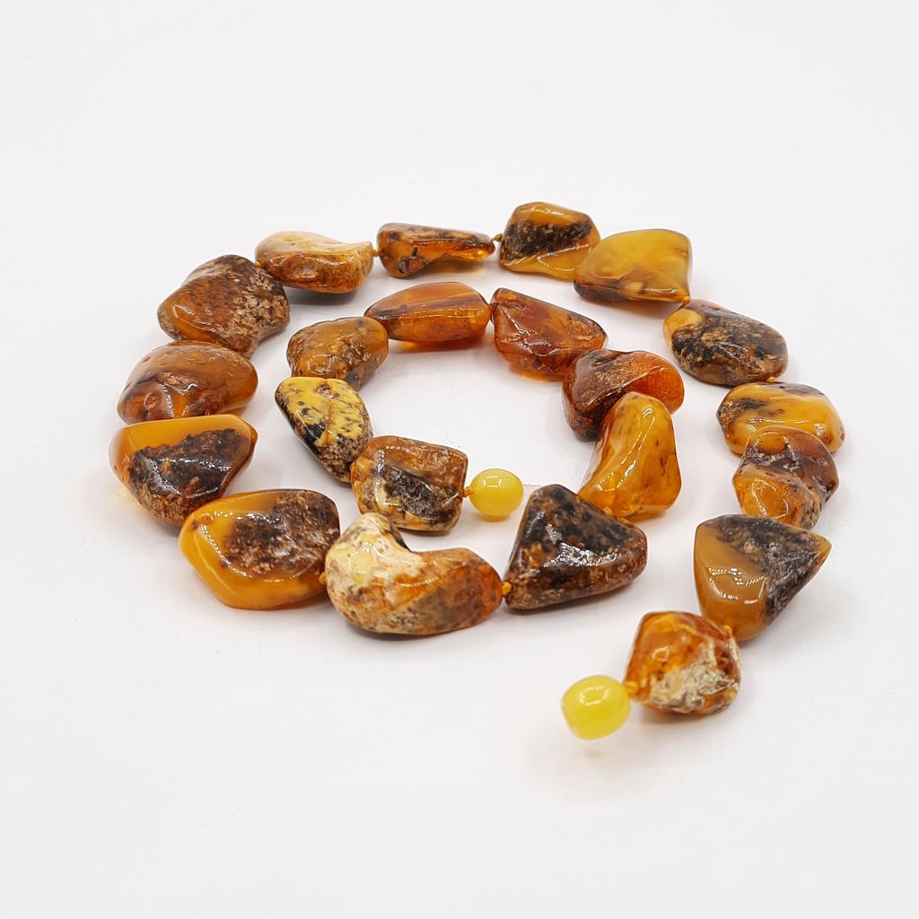 Бусы, янтарь